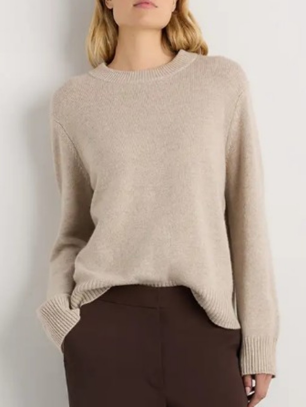 Quince Mongolian Cashmere Oversized Crew Neck Sweater - M